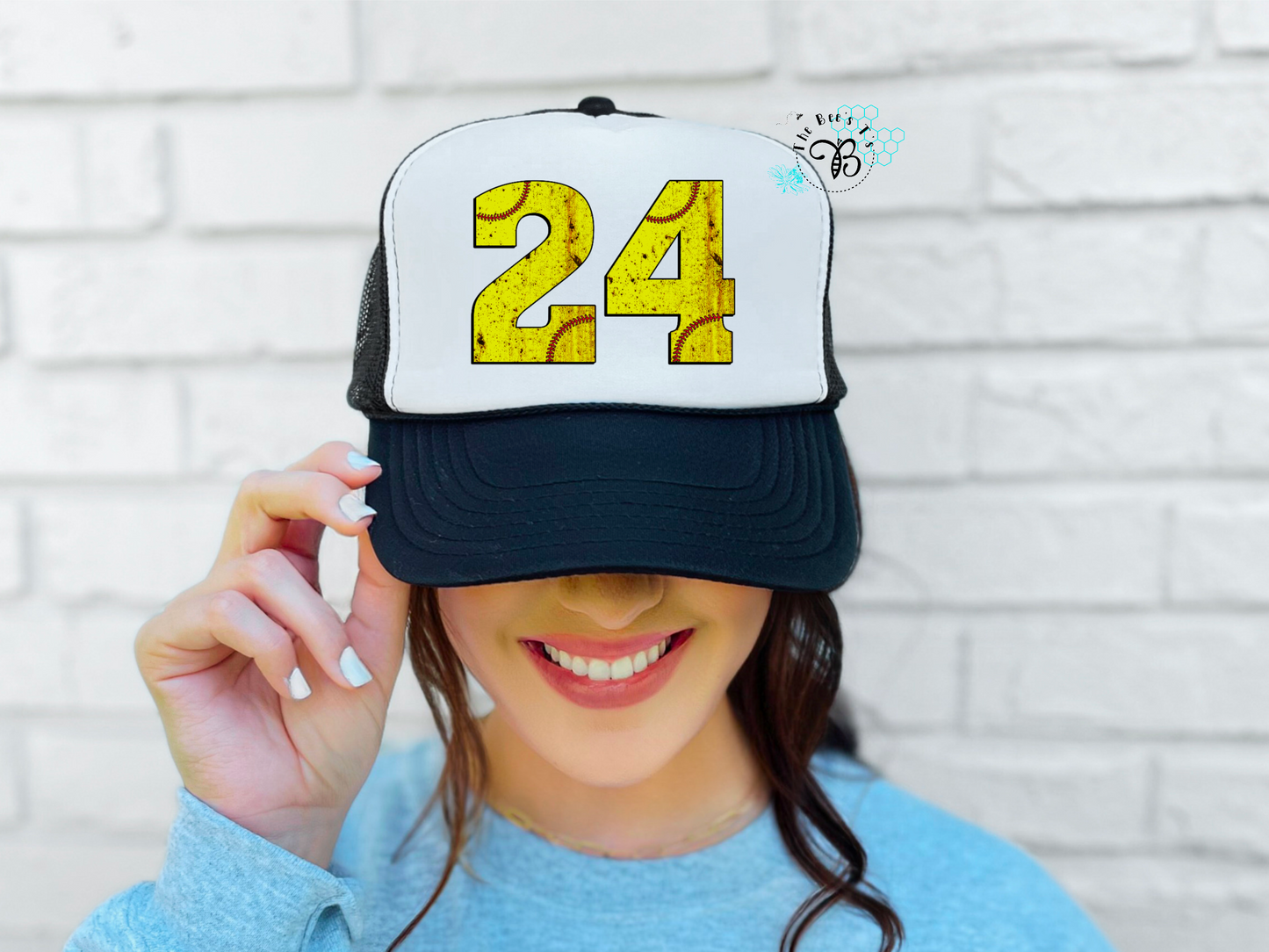 Softball Custom Number Hat