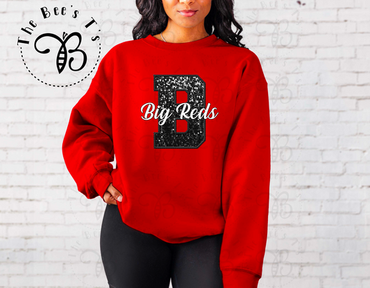 Big Reds Faux Sequins