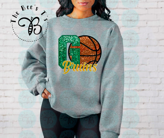 Bruins Faux Sequin Basketball