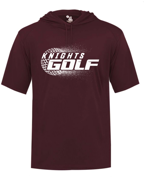Maroon Hooded T-Shirt
