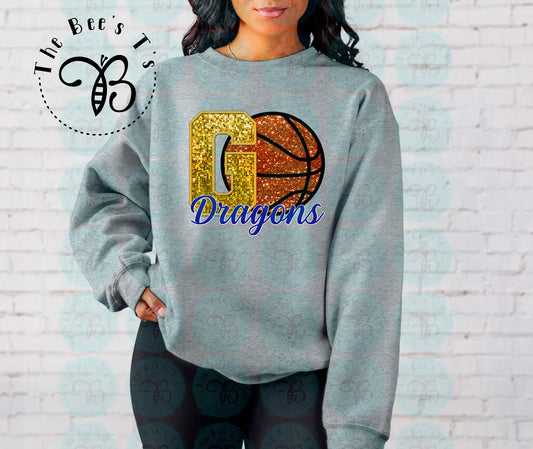 Dragons Faux Sequin Basketball