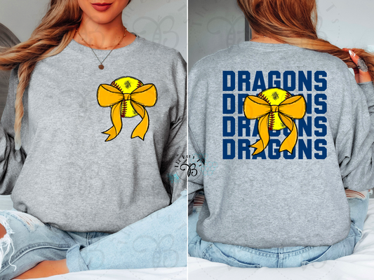 Dragons Softball bow
