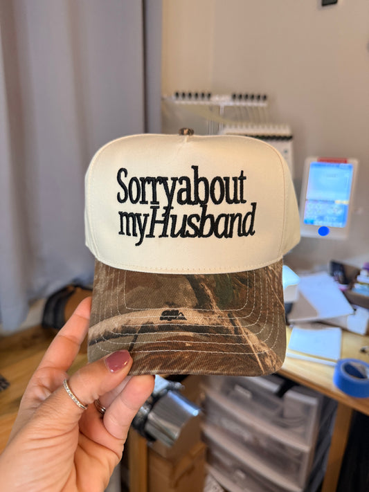 Sorry about my husband