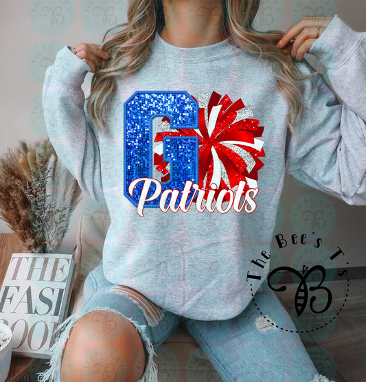 Patriots Cheer Faux Sequin