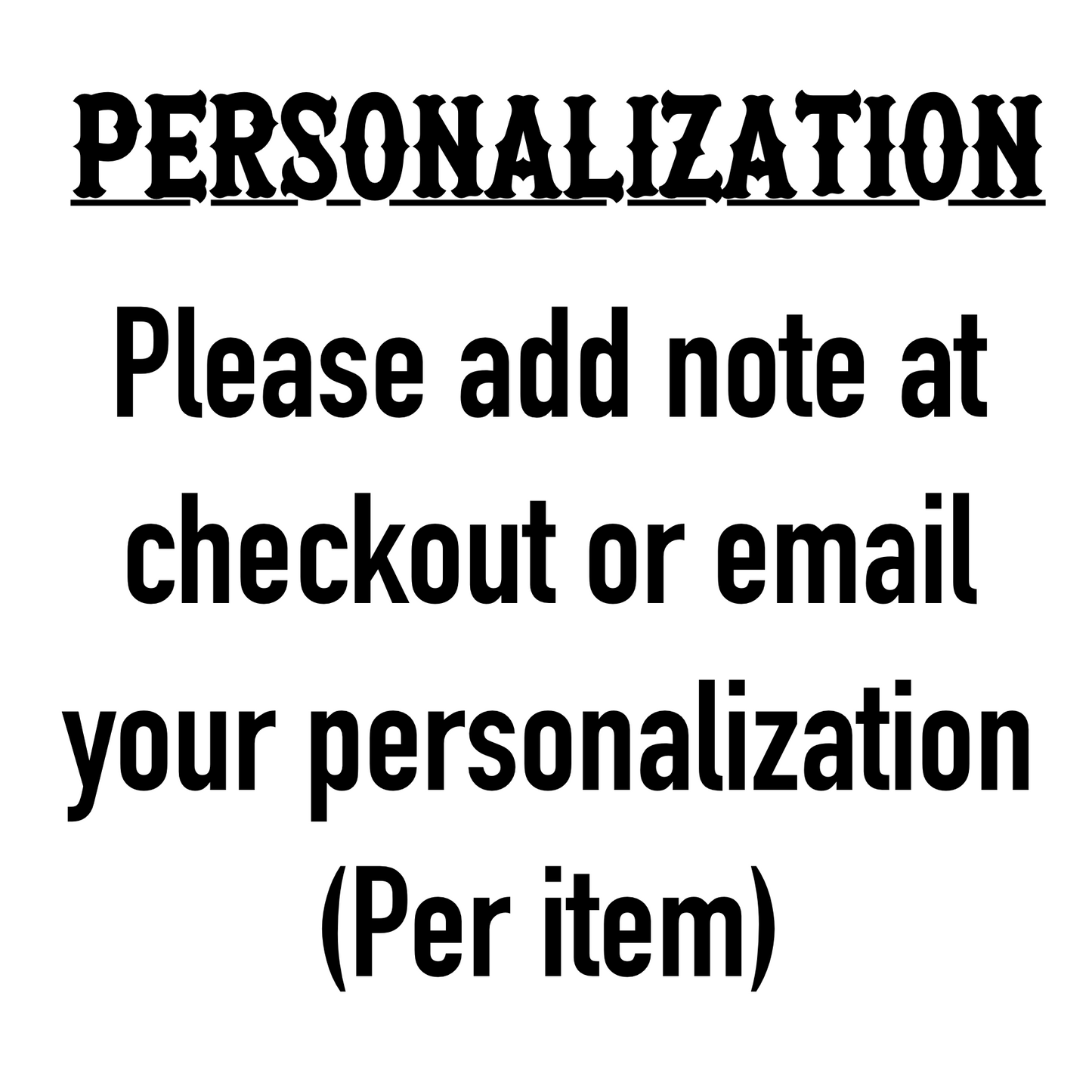 Personalization