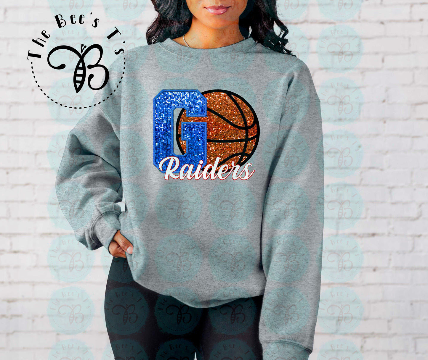 Raiders Faux Sequin Basketball