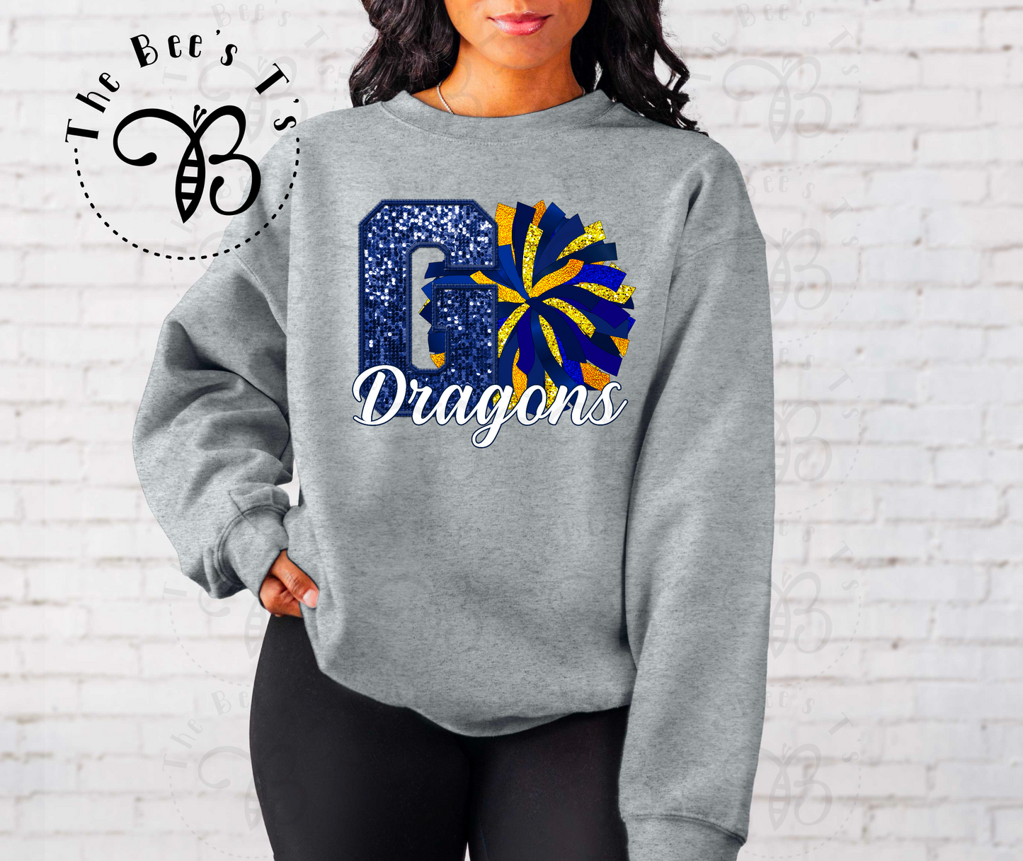 Dragons Cheer Faux Sequin